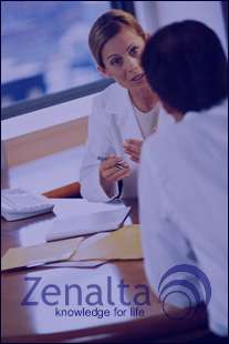 Woman practioner counceling a patient.